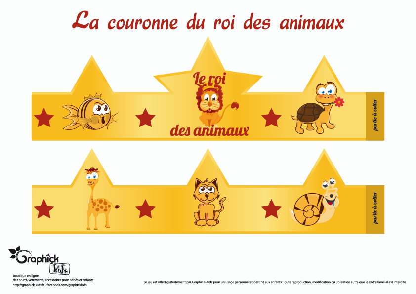 couronne-animaux-graphick-kids-tshirt-enfants-bebes