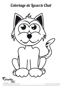 coloriage lucas le chat