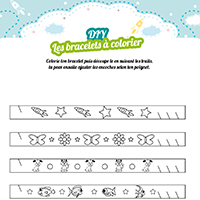 L’activité du mercredi : Bracelets à colorier DIY