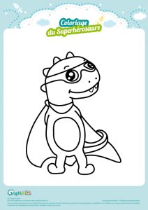 coloriage dinosaure super héros