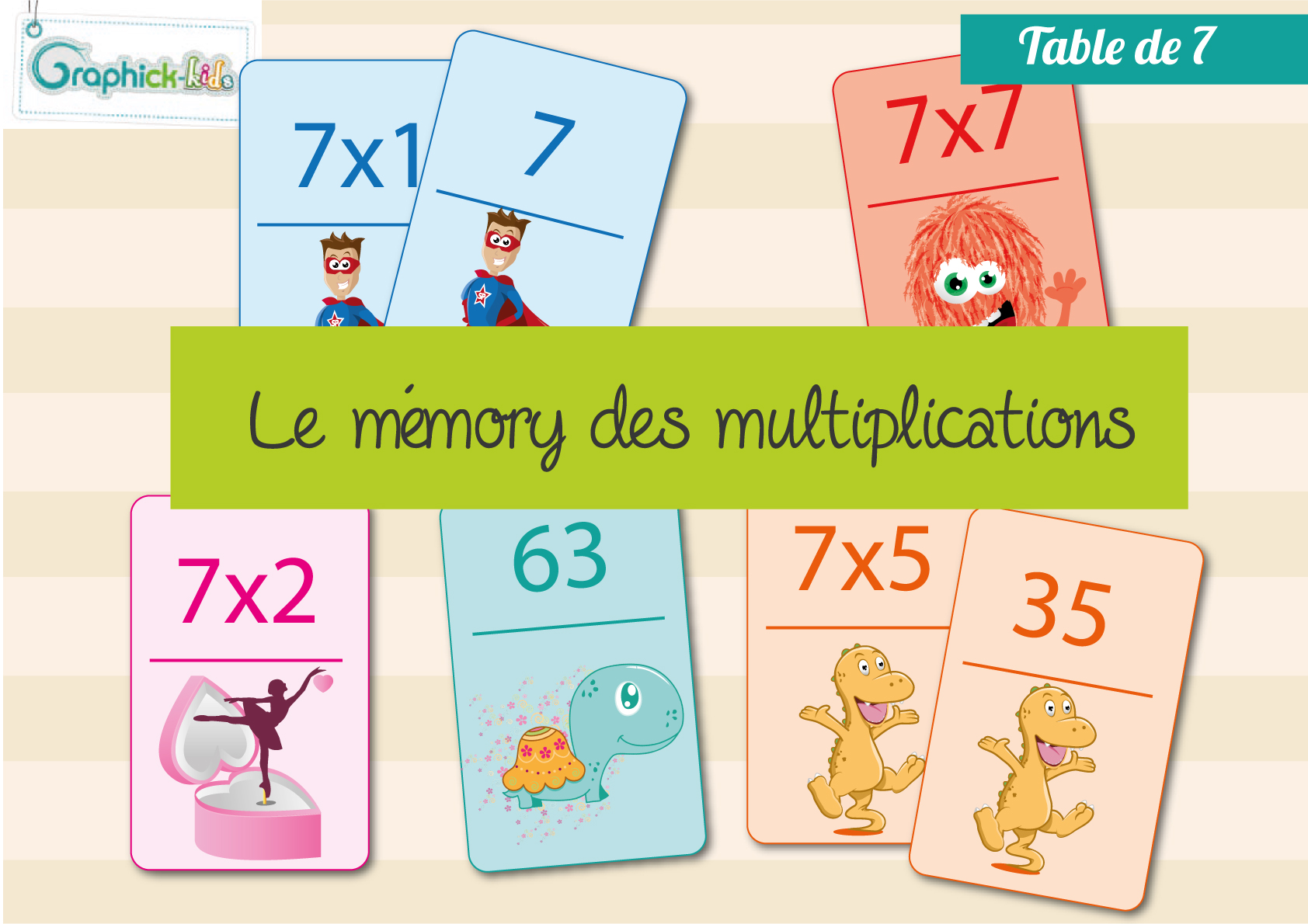 L’activité du mercredi : Le memory des multiplications (7)