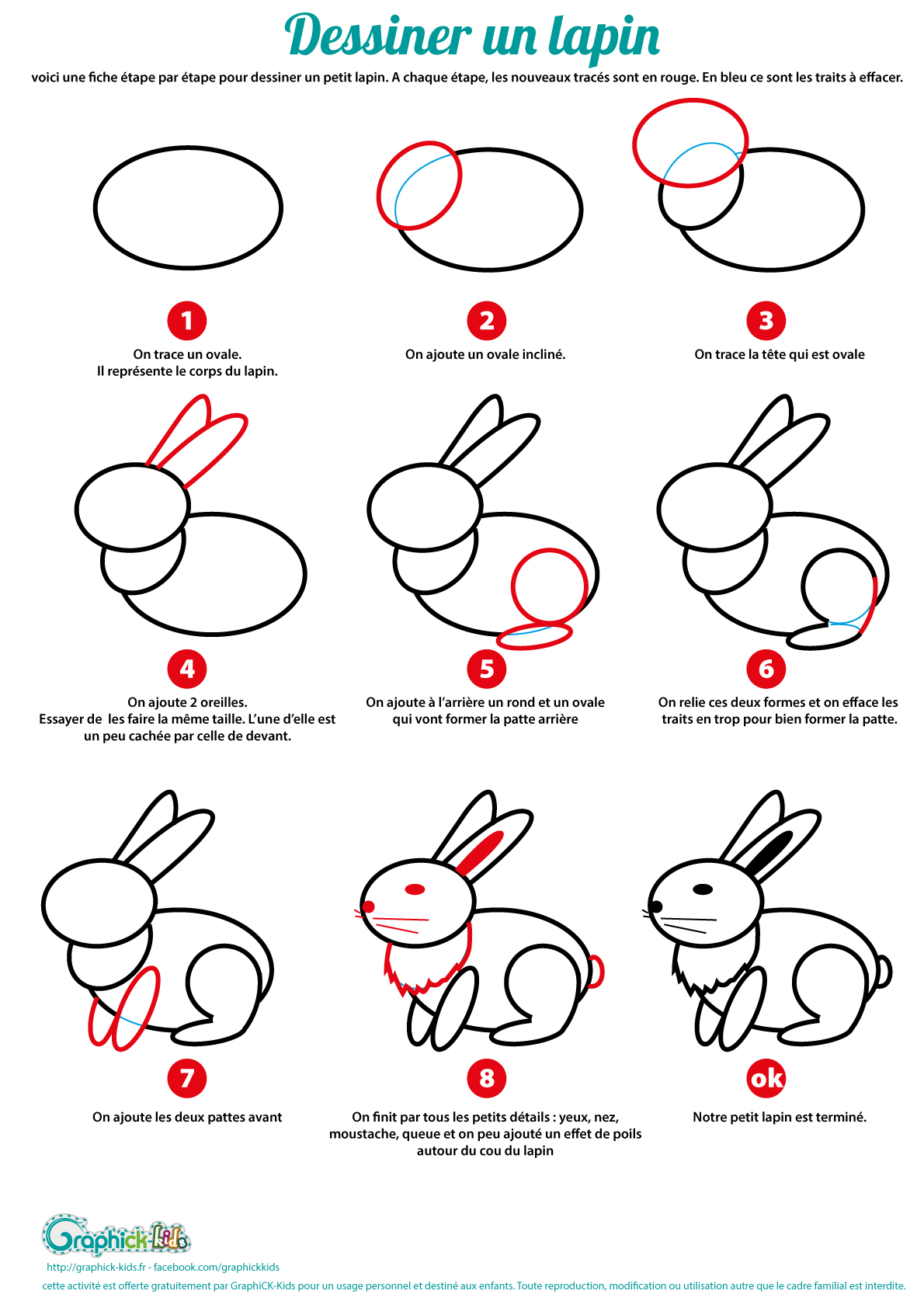 L’activité du mercredi : apprendre à dessiner un lapin