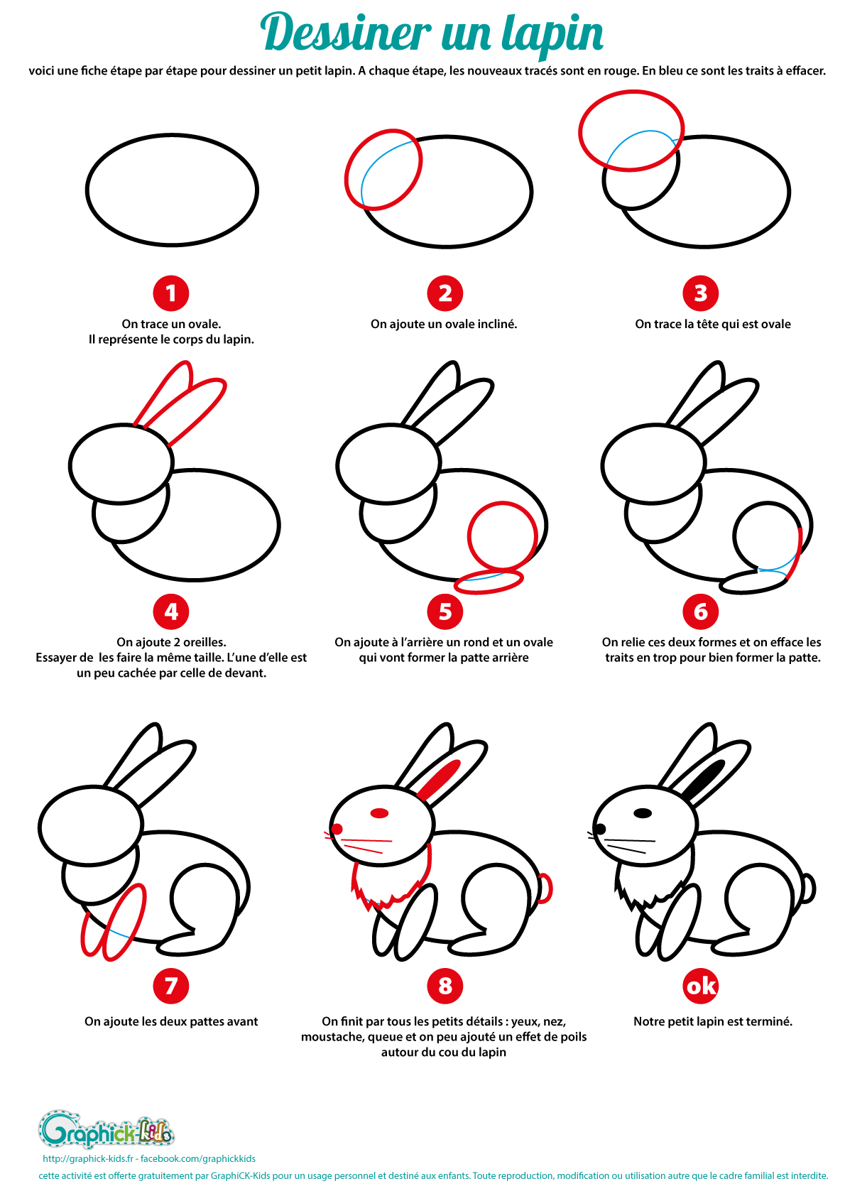 Comment Dessiner Un Lapin Facilement L'activité du mercredi : apprendre à dessiner un lapin - GraphiCK-Kids