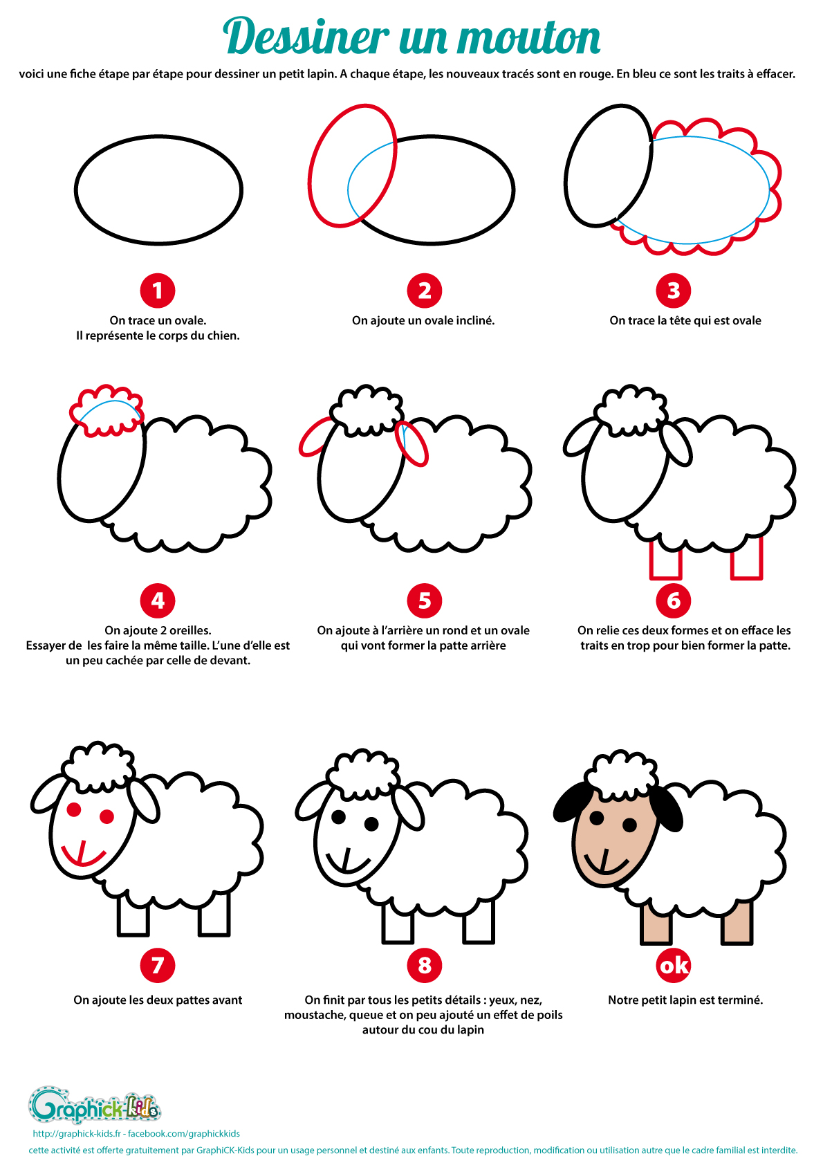 dessiner un mouton