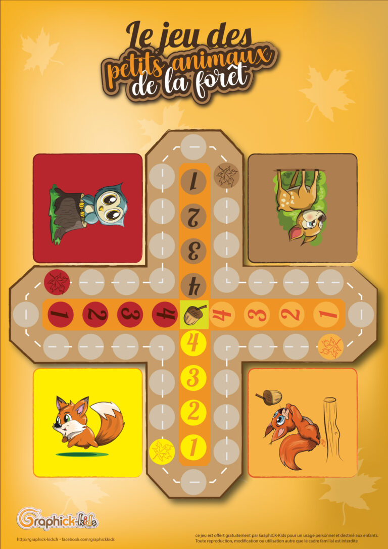 jeu des petits animaux de la forêt