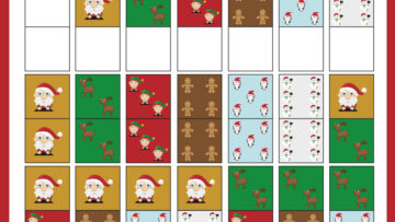 L’activité de Noël 2 : le bonbon de Noël à colorier