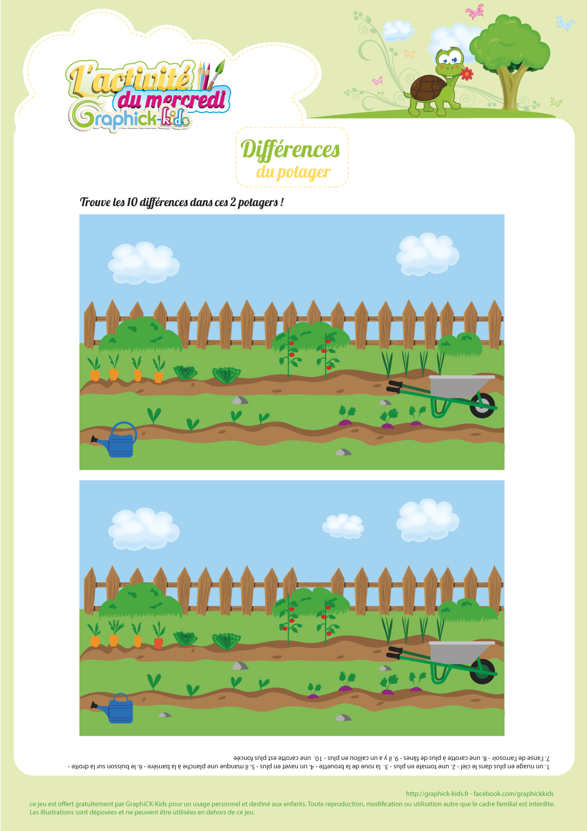 différences du potager