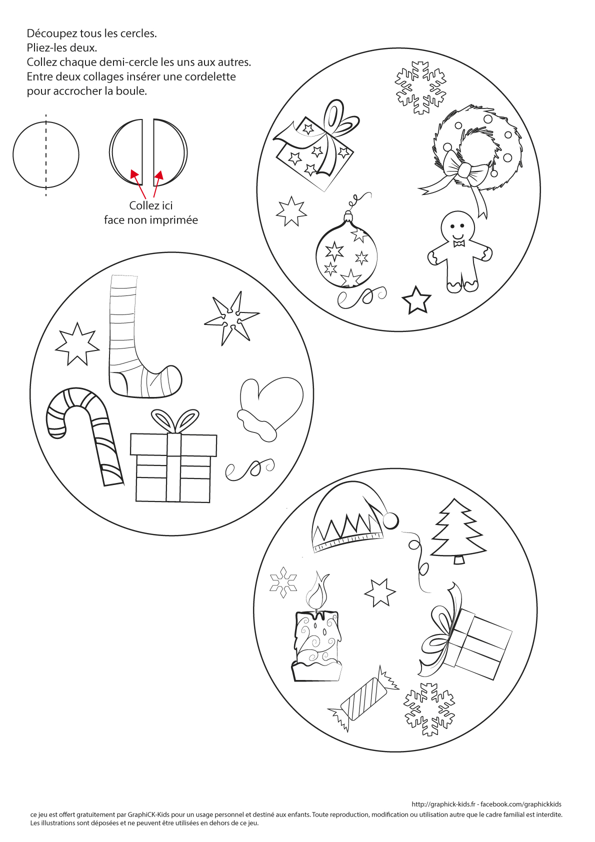 coloriage boule de noël